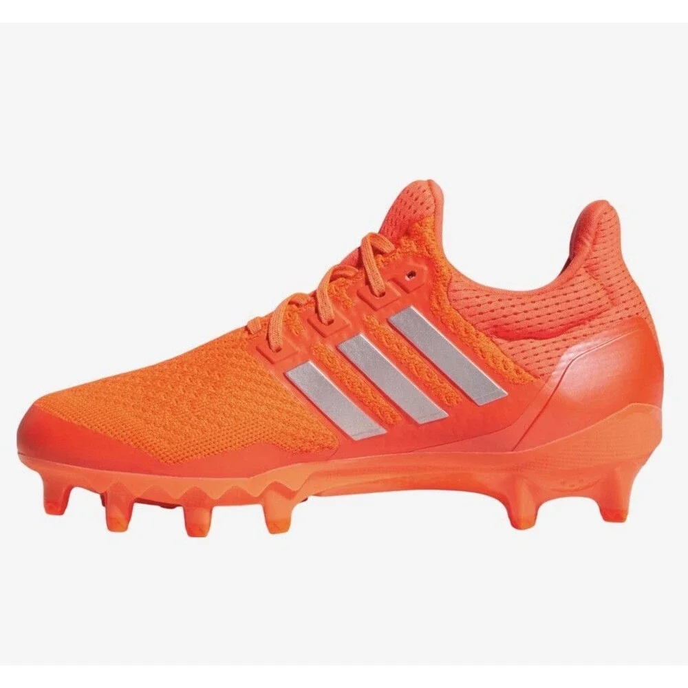 Mens Size 10.5 ADIDAS Ultraboost Football Cleats Solar Red Grey RARE JP7411 New